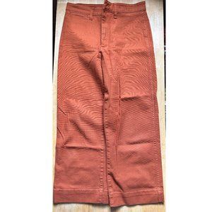Madewell | Emmett Wide Leg Cropped Pants | Rust Orange | Size 27 | Almost New